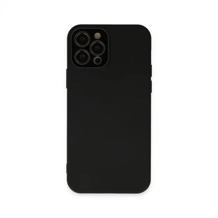 İphone 12 Pro Max Kılıf Lansman Glass Kapak - Siyah