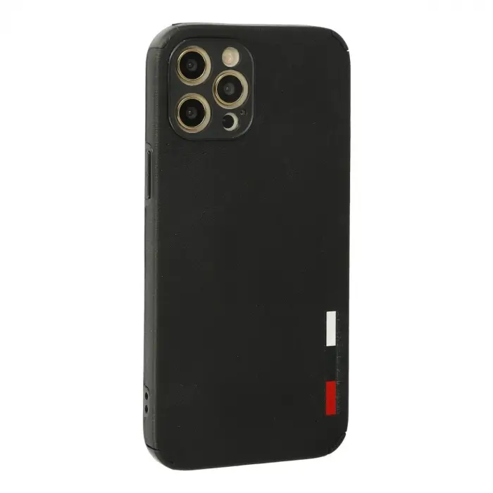 İphone 12 Pro Max Kılıf Loop Deri Silikon - Siyah