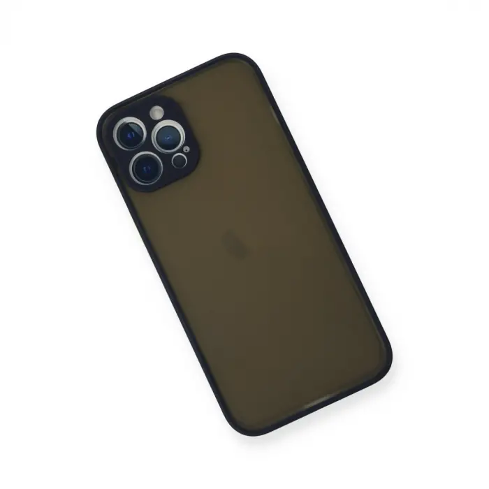 İphone 12 Pro Max Kılıf Montreal Silikon Kapak - Lacivert
