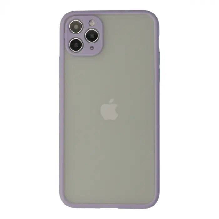 İphone 12 Pro Max Kılıf Montreal Silikon Kapak - Mor
