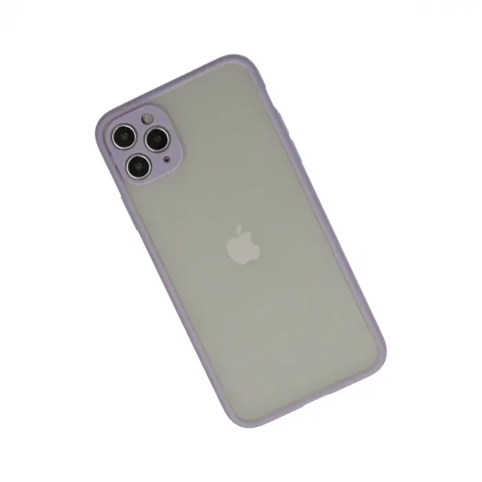 İphone 12 Pro Max Kılıf Montreal Silikon Kapak - Mor