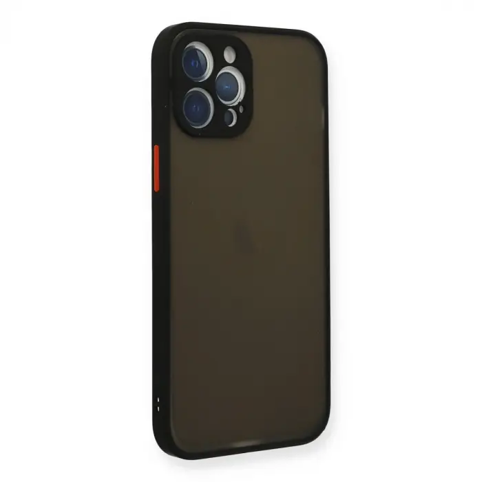 İphone 12 Pro Max Kılıf Montreal Silikon Kapak - Siyah