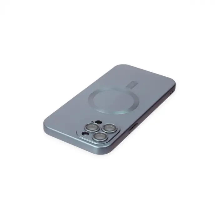 İphone 12 Pro Max Kılıf Moshi Lens Magneticsafe Silikon - Sierra Blue