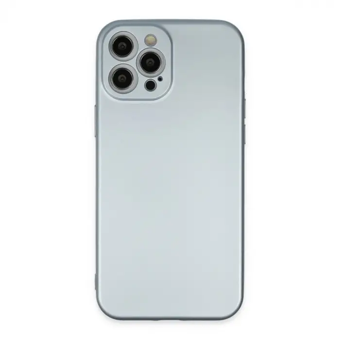 İphone 12 Pro Max Kılıf Nano İçi Kadife Silikon - Sky Blue