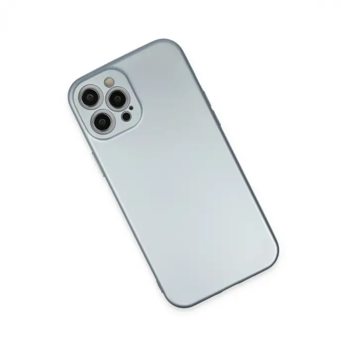 İphone 12 Pro Max Kılıf Nano İçi Kadife Silikon - Sky Blue