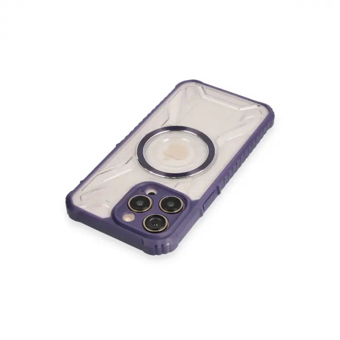 İphone 12 Pro Max Kılıf Prag Magneticsafe Kapak - Derin Mor