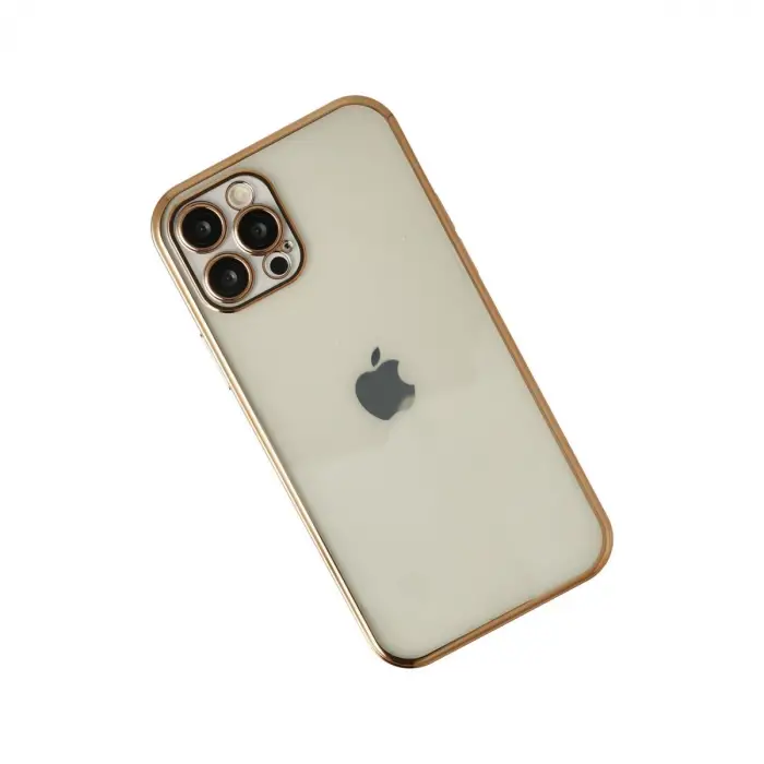 İphone 12 Pro Max Kılıf Razer Lensli Silikon - Gold