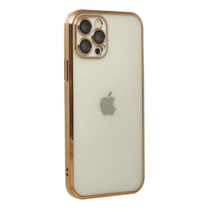İphone 12 Pro Max Kılıf Razer Lensli Silikon - Gold