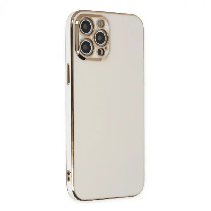 İphone 12 Pro Max Kılıf Volet Silikon - Beyaz