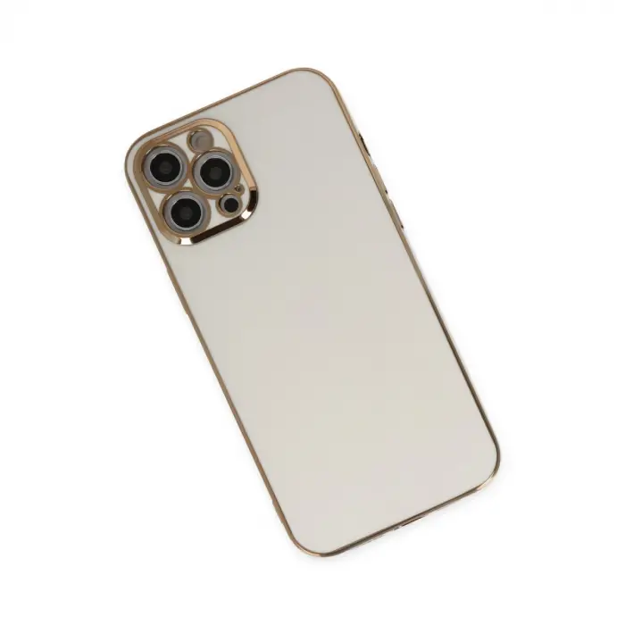İphone 12 Pro Max Kılıf Volet Silikon - Beyaz