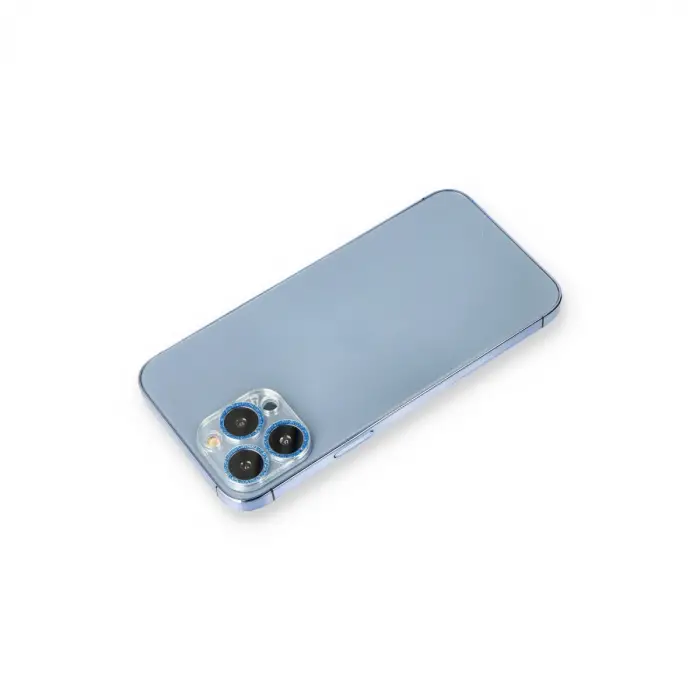 İphone 12 Pro Shine Kamera Lens Koruma Cam - Mavi