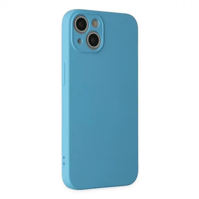 İphone 13 Mini Kılıf Nano İçi Kadife Silikon - Mavi