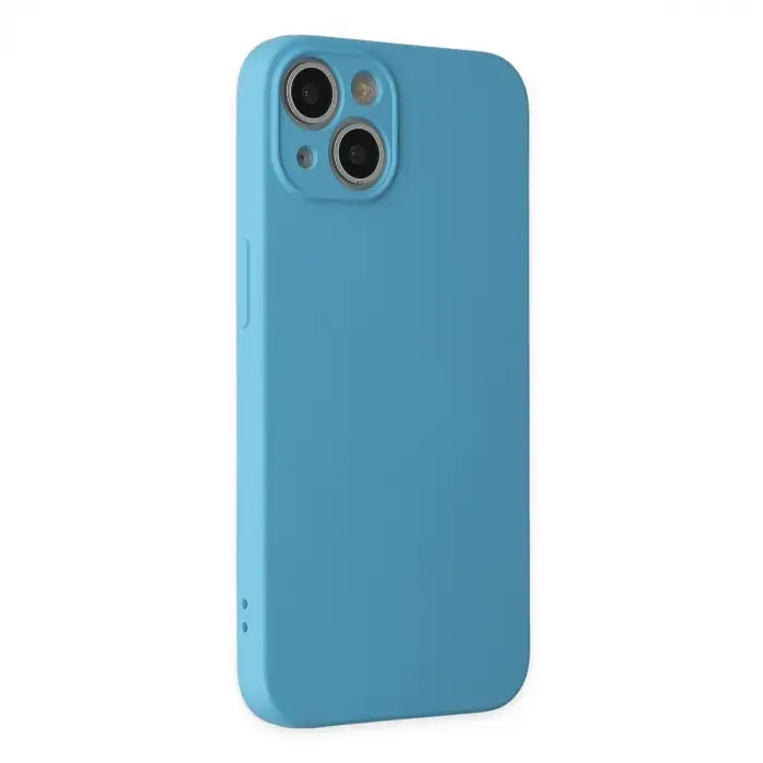 İphone 13 Mini Kılıf Nano İçi Kadife Silikon - Mavi