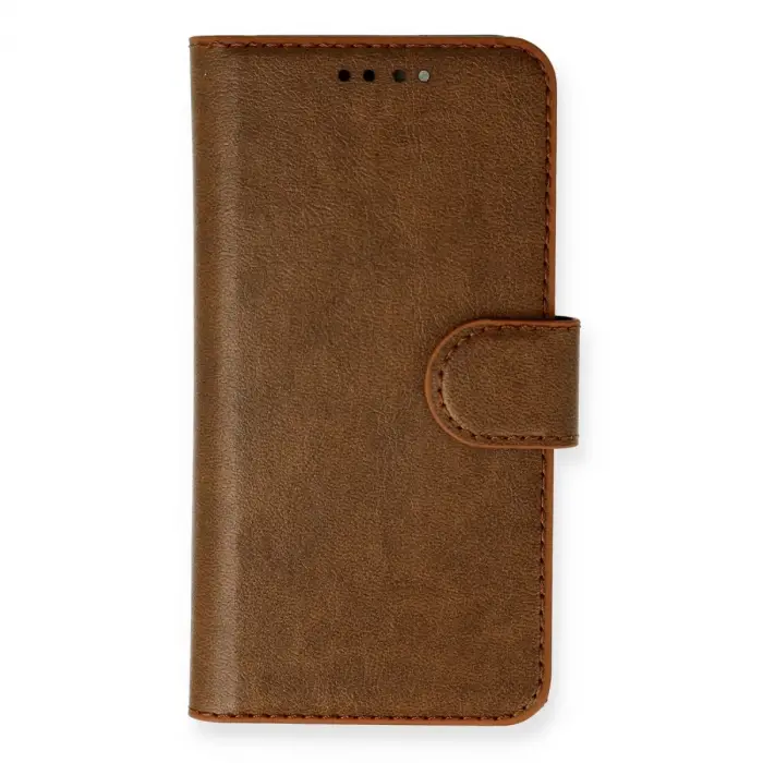 İphone 13 Mini Kılıf Trend S Plus Kapaklı Kılıf - Taba