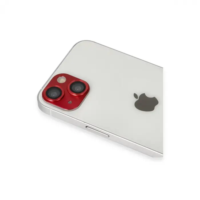 İphone 13 Pers Alüminyum Kamera Lens - Kırmızı