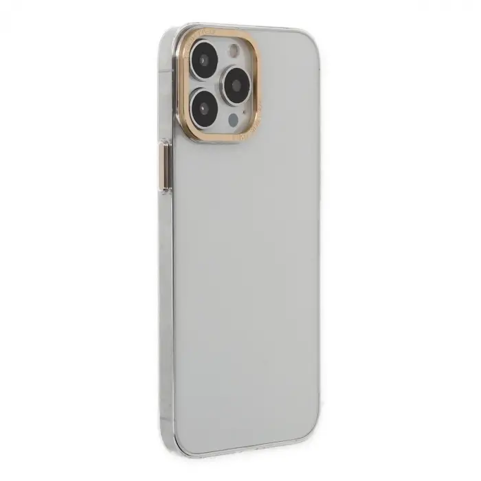 İphone 13 Pro Kılıf Anka Pc Sert Metal Kapak - Şeffaf