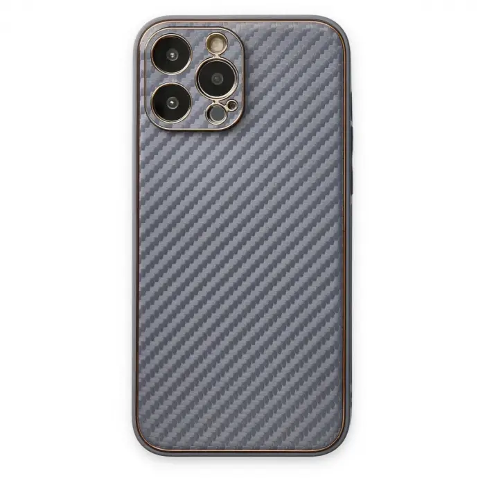 İphone 13 Pro Kılıf Coco Karbon Silikon - Gri