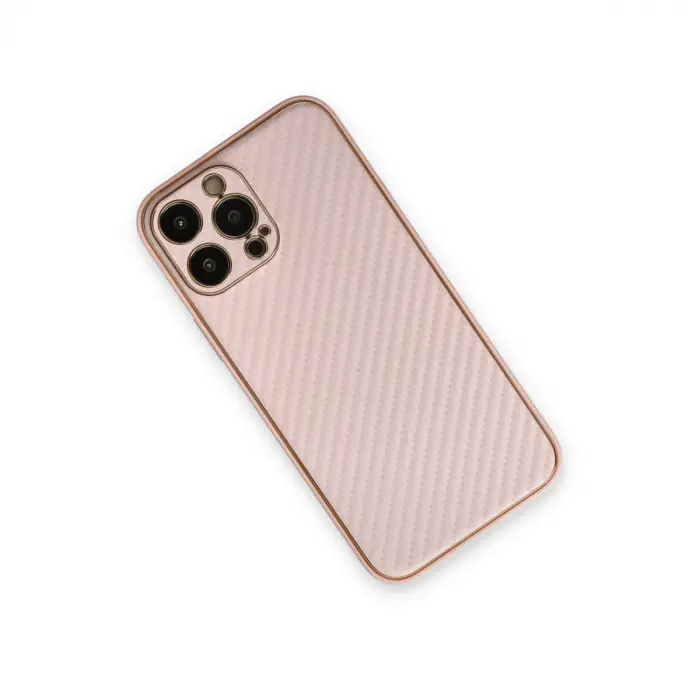 İphone 13 Pro Kılıf Coco Karbon Silikon - Pembe