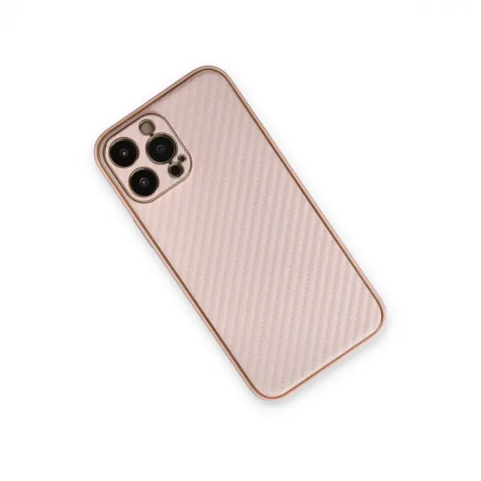 İphone 13 Pro Kılıf Coco Karbon Silikon - Pembe