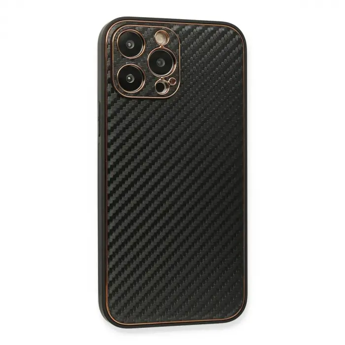 İphone 13 Pro Kılıf Coco Karbon Silikon - Siyah