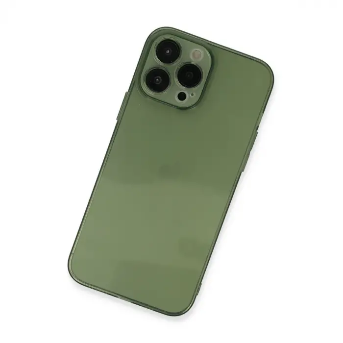 İphone 13 Pro Kılıf Fly Lens Silikon - Yeşil