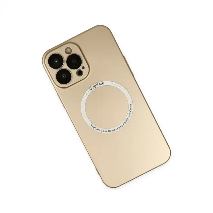 İphone 13 Pro Kılıf Jack Magneticsafe Lens Silikon - Gold