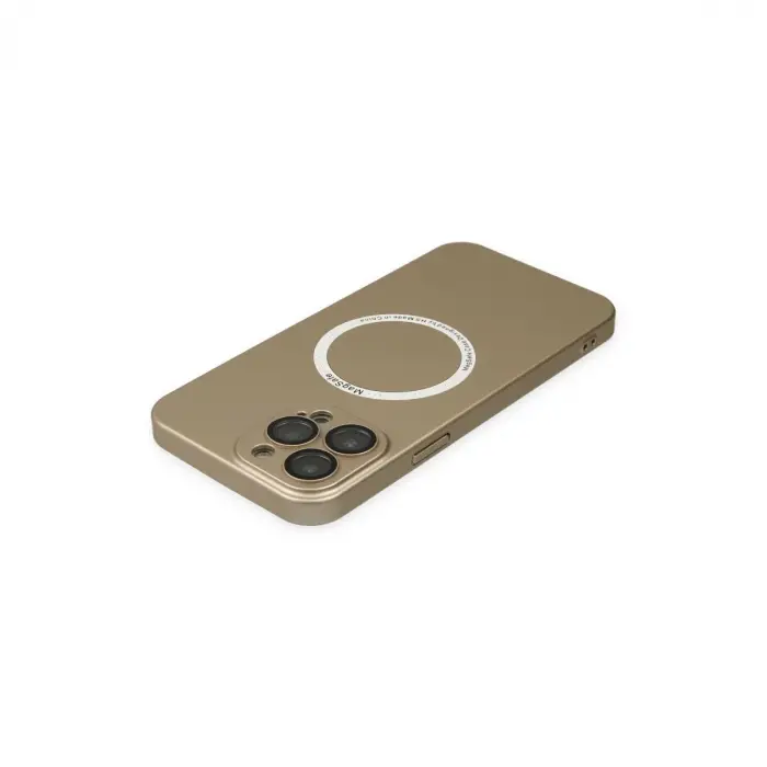 İphone 13 Pro Kılıf Jack Magneticsafe Lens Silikon - Gold