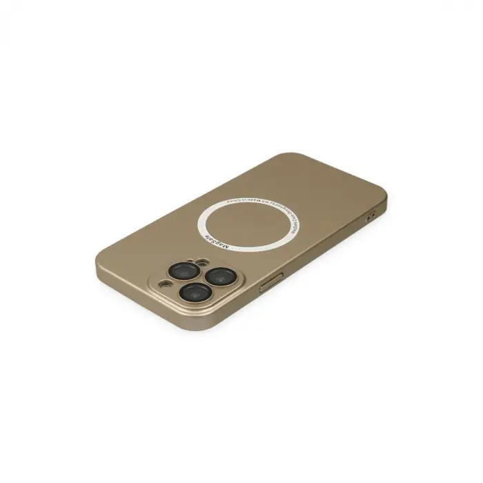 İphone 13 Pro Kılıf Jack Magneticsafe Lens Silikon - Gold