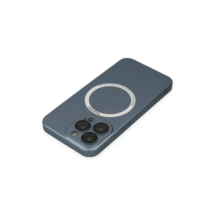 İphone 13 Pro Kılıf Jack Magneticsafe Lens Silikon - Sierra Blue