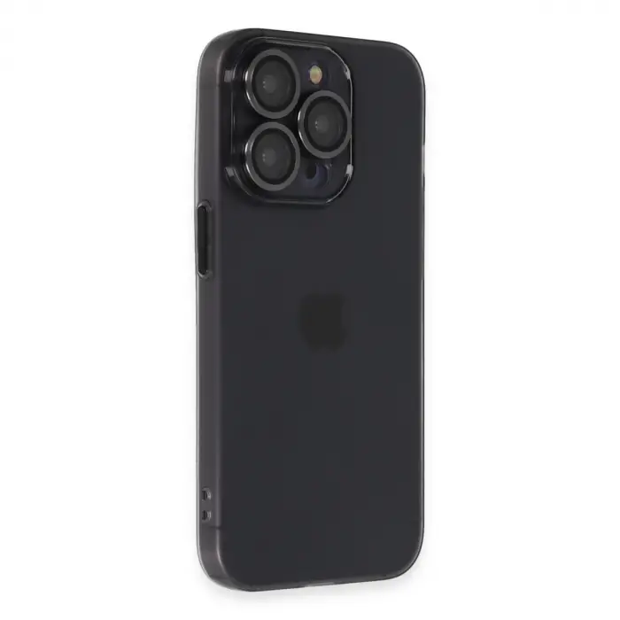 İphone 13 Pro Kılıf Luko Lens Silikon - Siyah