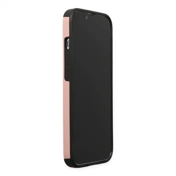 İphone 13 Pro Kılıf Mega Standlı Silikon - Pudra