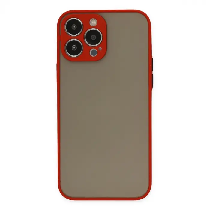 İphone 13 Pro Kılıf Montreal Silikon Kapak - Kırmızı