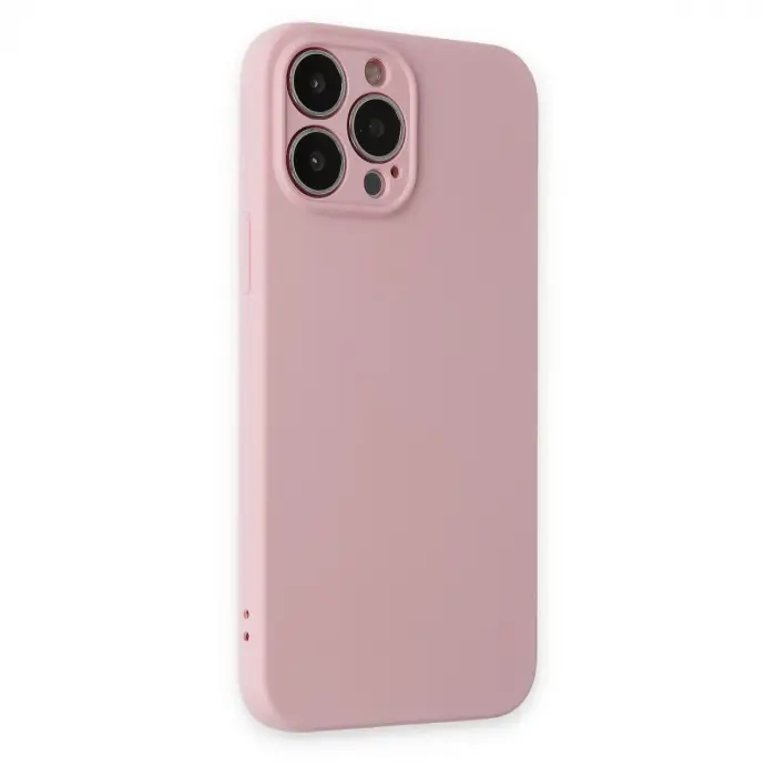 İphone 13 Pro Kılıf Nano İçi Kadife Silikon - Pembe
