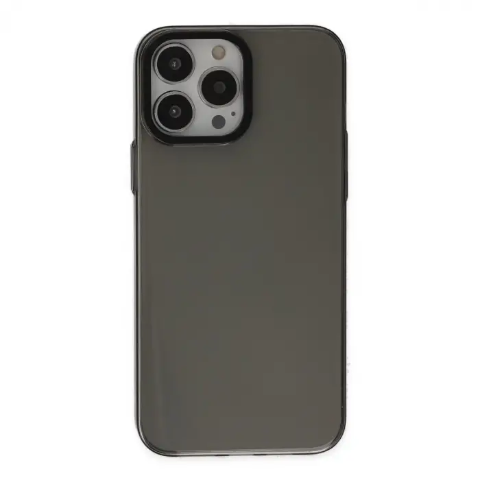 İphone 13 Pro Max Kılıf Anka Pc Sert Metal Kapak - Siyah