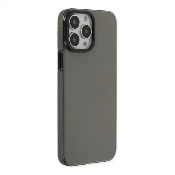 İphone 13 Pro Max Kılıf Anka Pc Sert Metal Kapak - Siyah