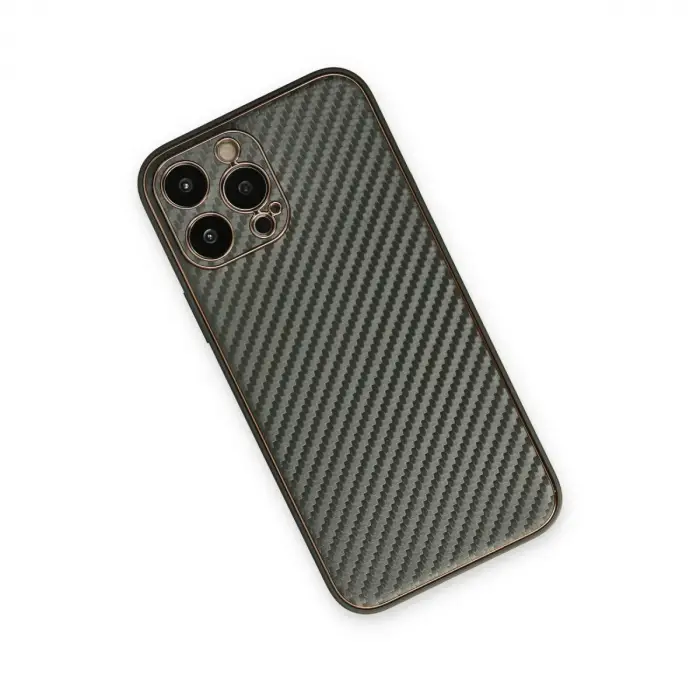 İphone 13 Pro Max Kılıf Coco Karbon Silikon - Füme