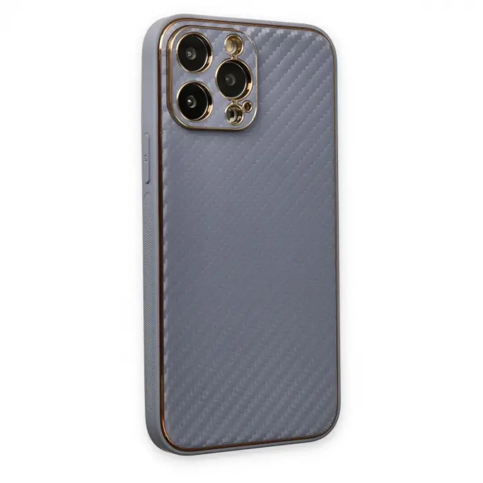 İphone 13 Pro Max Kılıf Coco Karbon Silikon - Gri