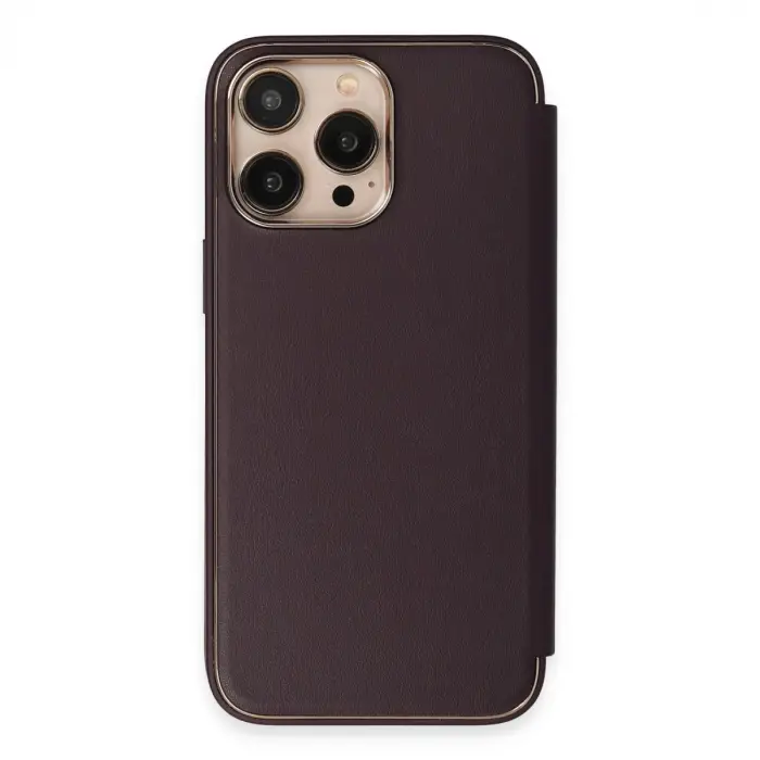 İphone 13 Pro Max Kılıf Dolpin Kapaklı - Derin Mor