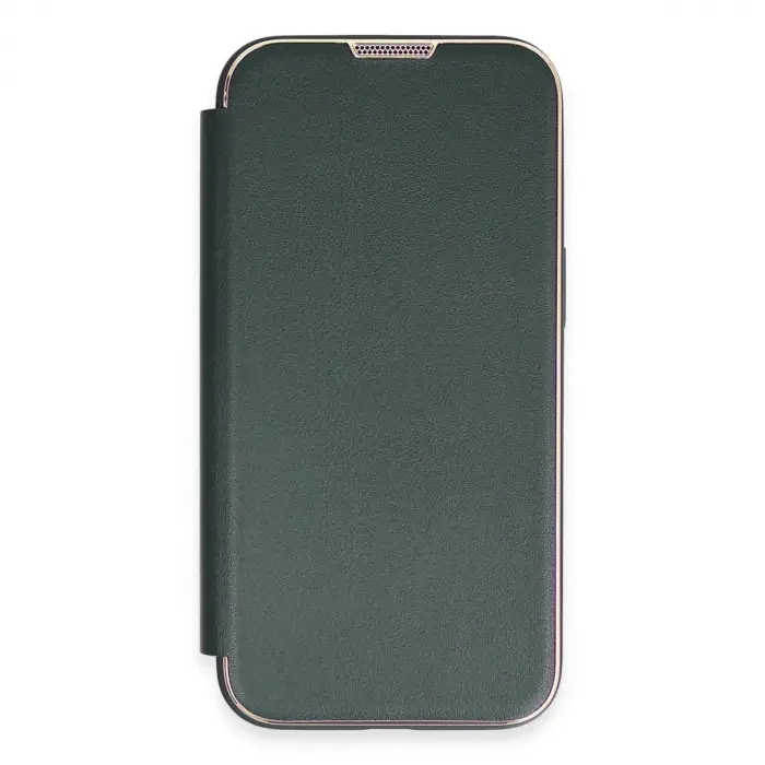 İphone 13 Pro Max Kılıf Dolpin Kapaklı - Koyu Yeşil