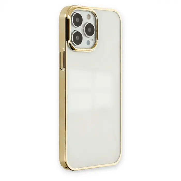 İphone 13 Pro Max Kılıf Element Silikon - Gold