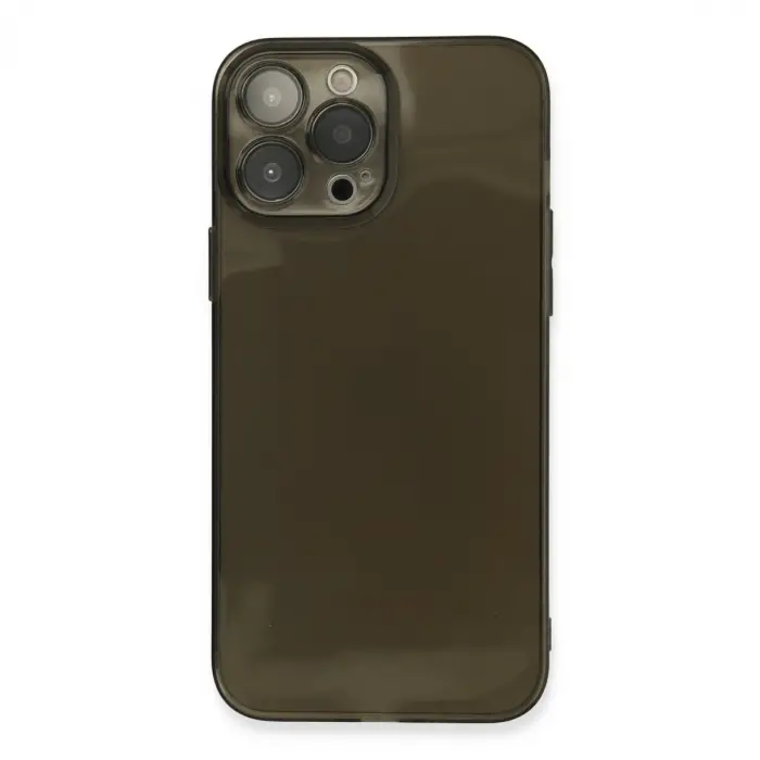 İphone 13 Pro Max Kılıf Fly Lens Silikon - Siyah