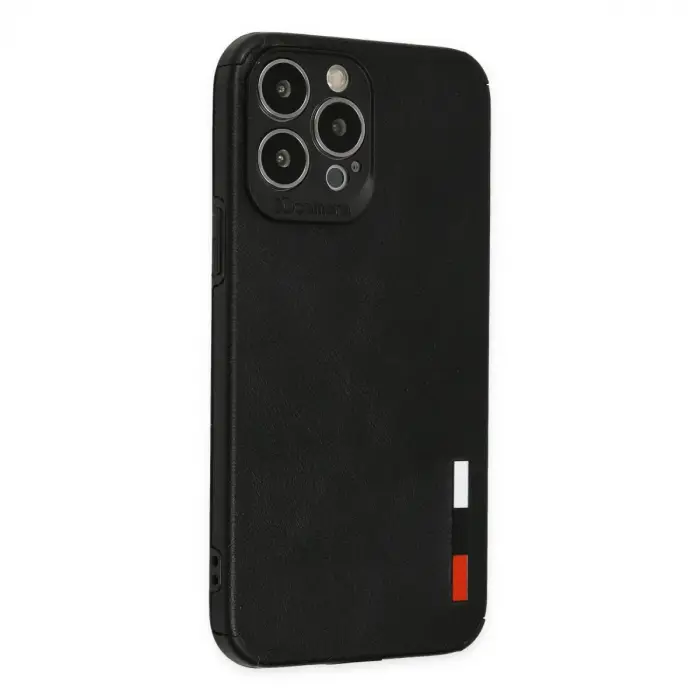 İphone 13 Pro Max Kılıf Loop Deri Silikon - Siyah