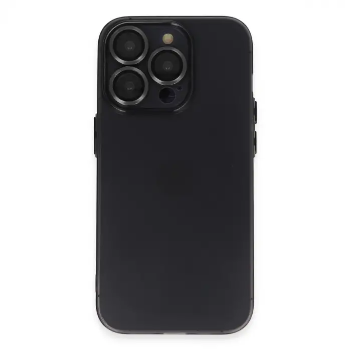 İphone 13 Pro Max Kılıf Luko Lens Silikon - Siyah