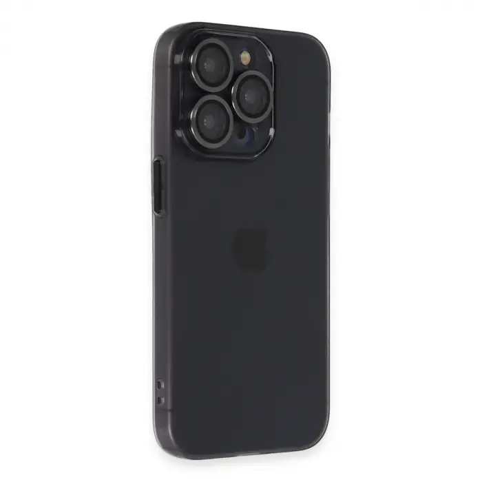 İphone 13 Pro Max Kılıf Luko Lens Silikon - Siyah