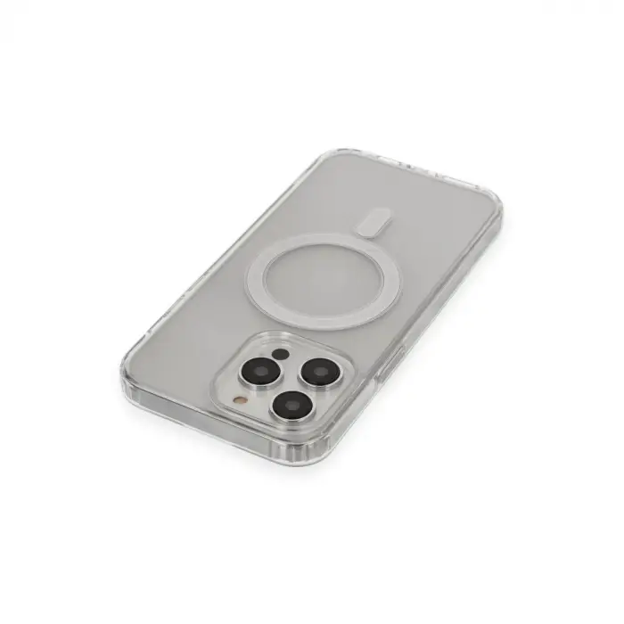 İphone 13 Pro Max Kılıf Matte Şeffaf Magneticsafe - Şeffaf