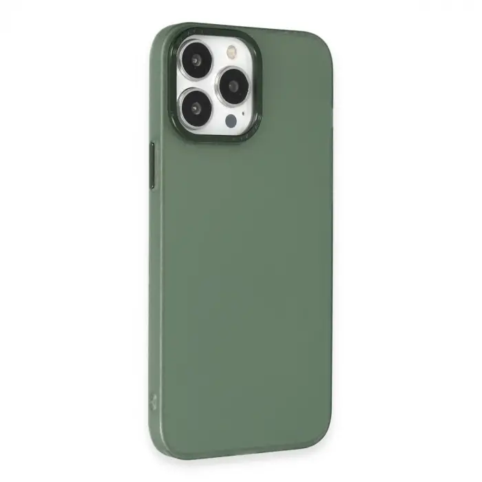 İphone 13 Pro Max Kılıf Modos Metal Kapak - Koyu Yeşil