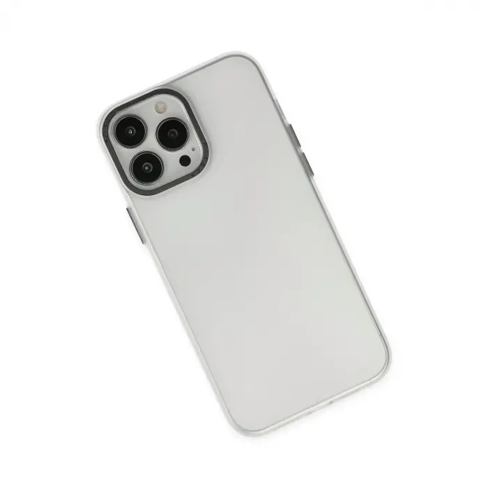 İphone 13 Pro Max Kılıf Modos Metal Kapak - Şeffaf