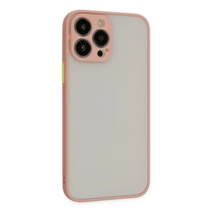 İphone 13 Pro Max Kılıf Montreal Silikon Kapak - Pembe