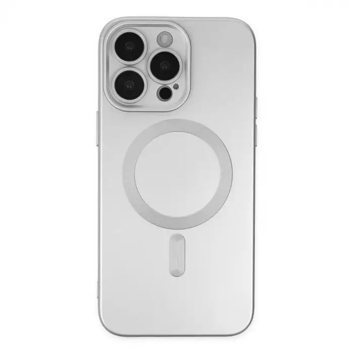 İphone 13 Pro Max Kılıf Moshi Lens Magneticsafe Silikon - Gümüş