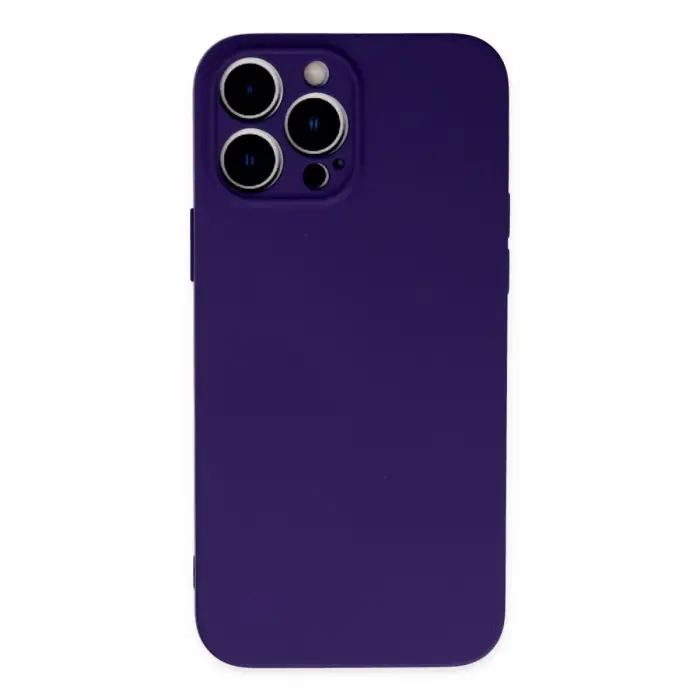 İphone 13 Pro Max Kılıf Nano İçi Kadife Silikon - Mor